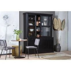 WOOOD Lagos Buffetkast - Grenen - Zwart - 214x166x48