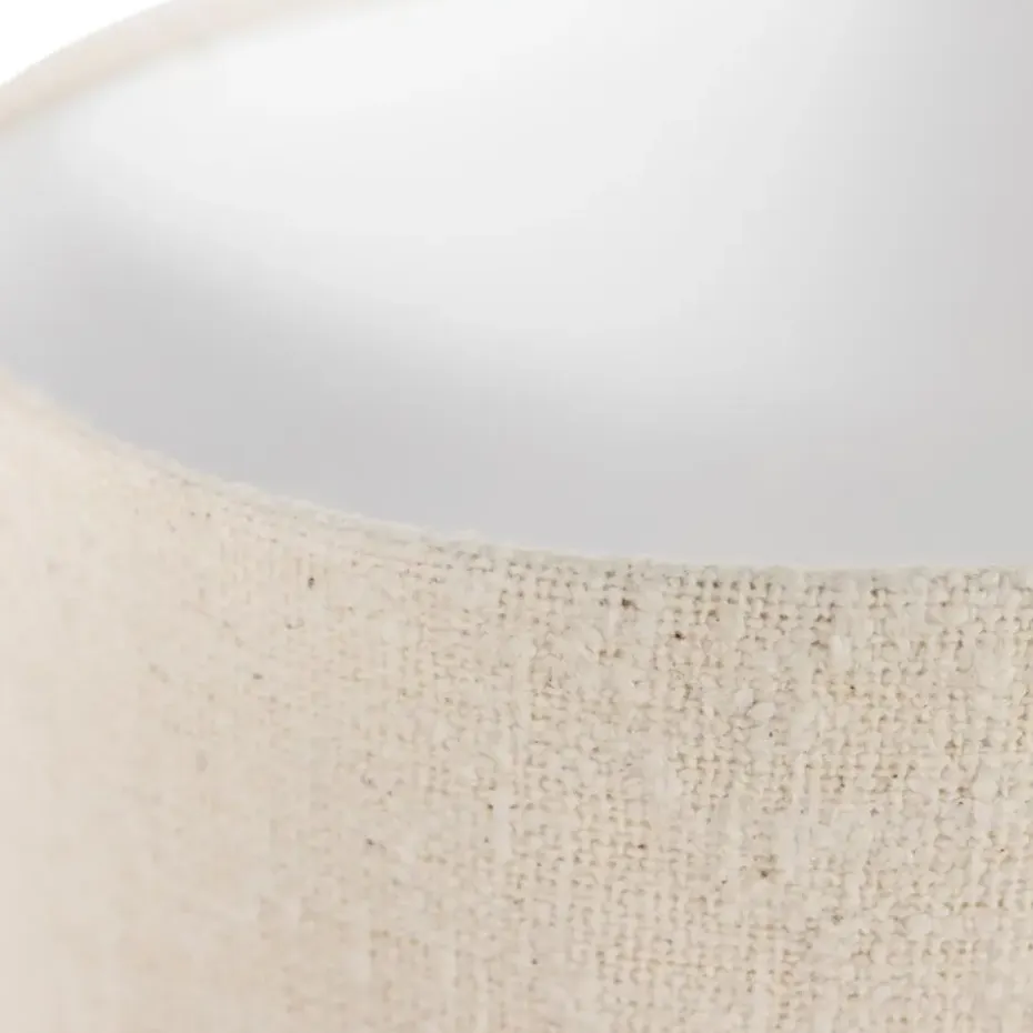WOOOD Loft Vloerlamp - Metaal/Bouclé - Naturel - 130xØ30 cm