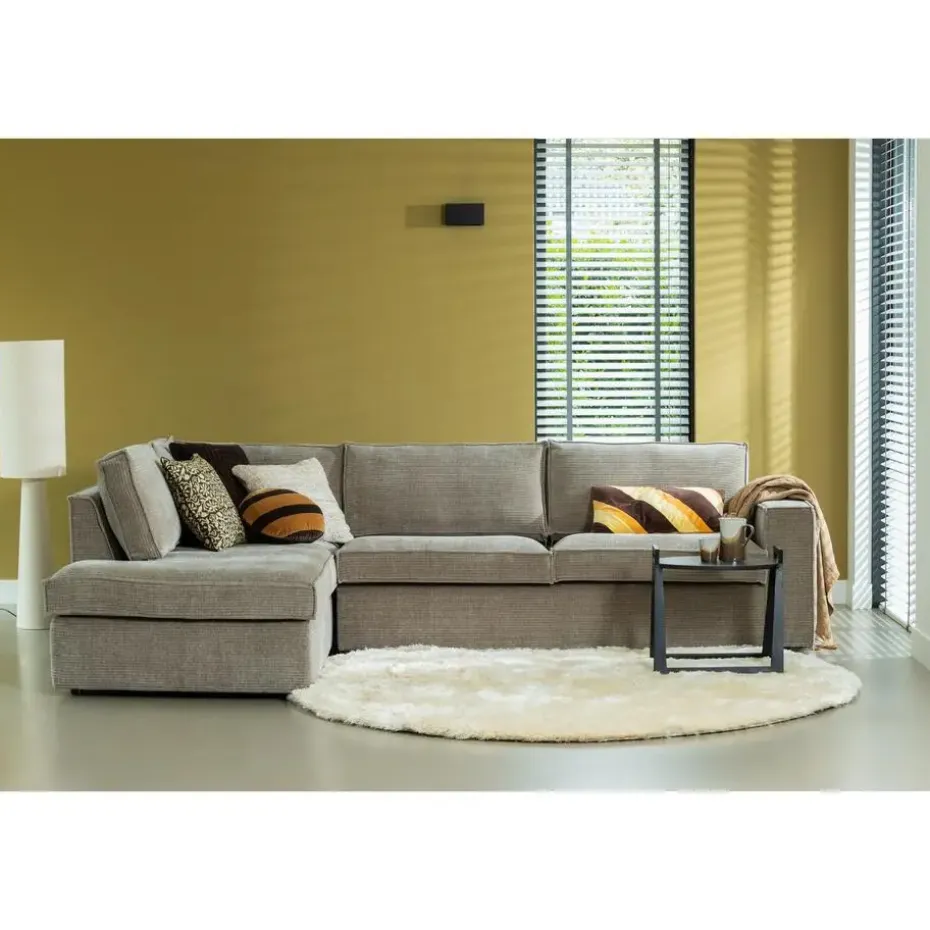 WOOOD Loft Vloerlamp - Metaal/Bouclé - Naturel - 130xØ30 cm