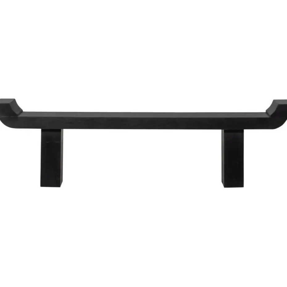 WOOOD Lox Bankje - Hout - Zwart - 35x183x53