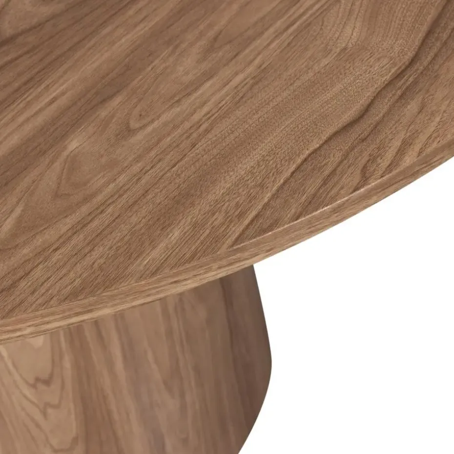 WOOOD Maan Eettafel - MDF - Walnoot - 75x120x120