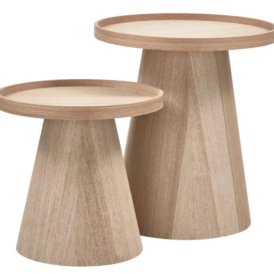 WOOOD Maud Bijzettafel - Hout - Naturel - 50x45x45