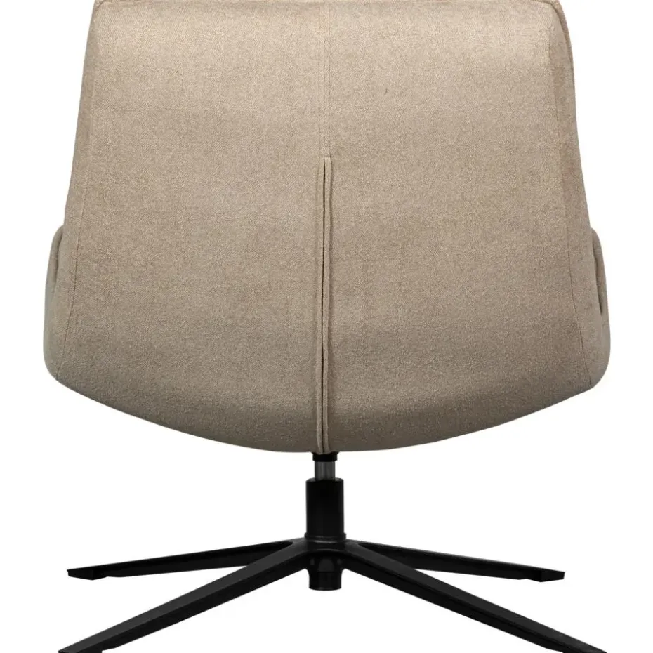 WOOOD Maudi Draaifauteuil - Polyester - Naturel - 84x74x86