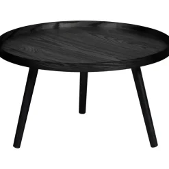 WOOOD Mesa Bijzettafel L - Hout - Zwart - 34xØ60