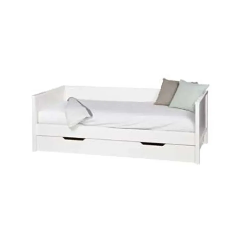 WOOOD Nikki Bedbank Excl Lade - Grenen - Wit - 100x73x208