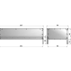 WOOOD Nikki Bedbank Incl Bedlade/Lattenrol - Grenen - Wit - 73x208x100