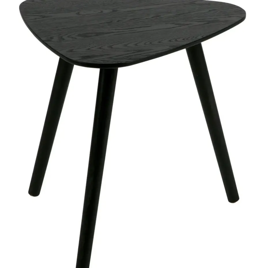 WOOOD Nila Bijzettafels - Hout - Zwart - Set van 2