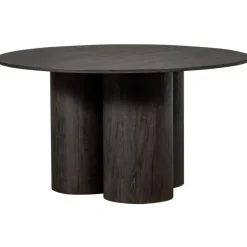WOOOD Oona Eettafel - MDF - Donkerbruin - 75x140x140