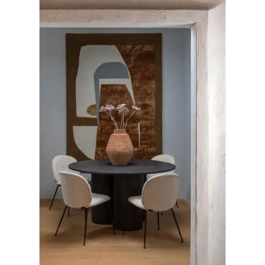 WOOOD Oona Eettafel - MDF - Donkerbruin - 75x140x140
