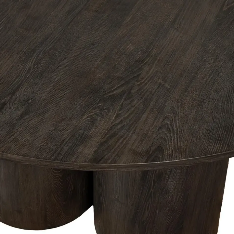 WOOOD Oona Eettafel - MDF - Donkerbruin - 75x140x140