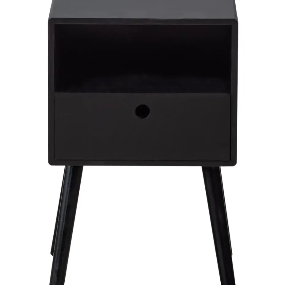WOOOD Ozzy Nachtkastje Hout Zwart 53x36x30