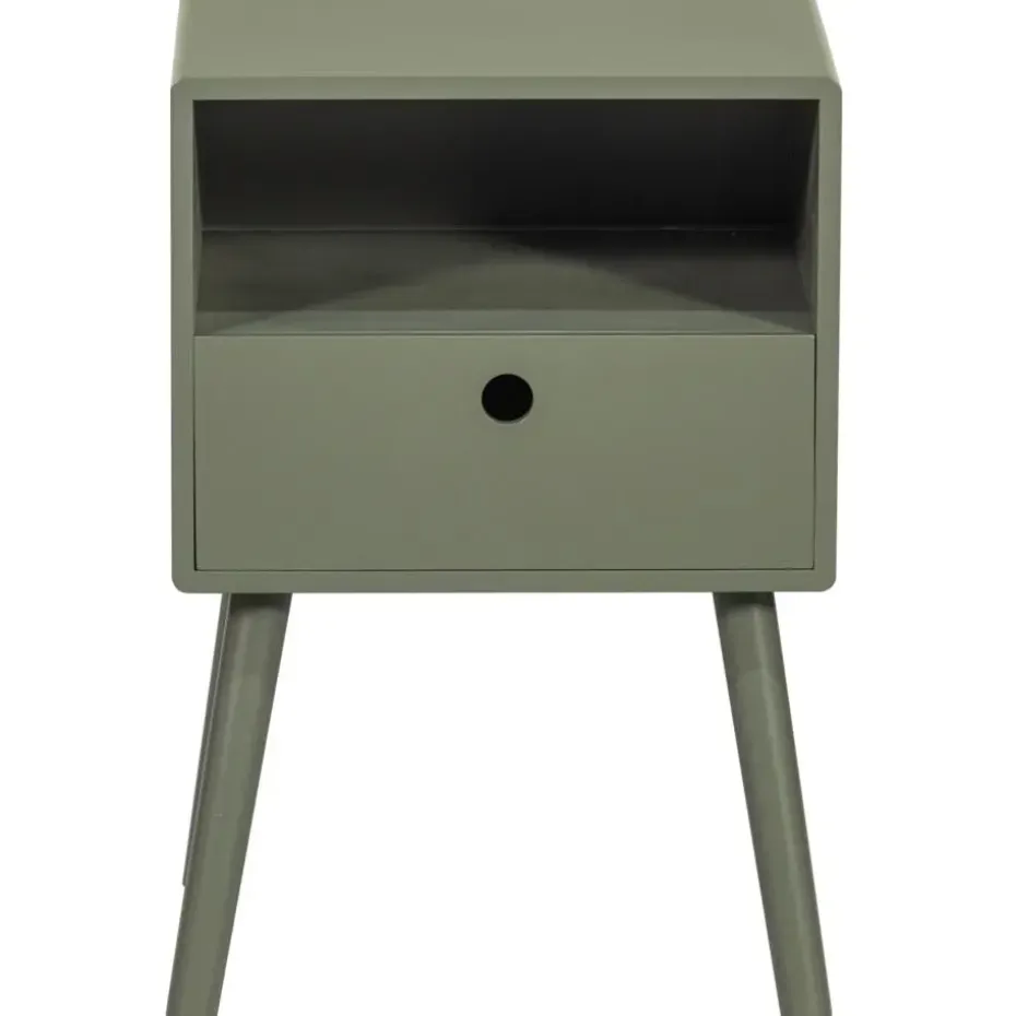 WOOOD Ozzy Nachtkastje Hout Warm Groen 53x36x30