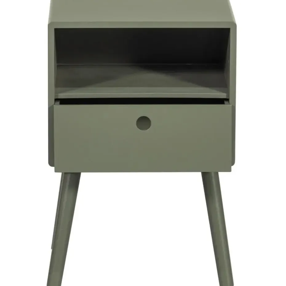 WOOOD Ozzy Nachtkastje Hout Warm Groen 53x36x30