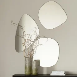 WOOOD Philou Spiegel - Glas/Metaal - Zwart - 80x50x0,5