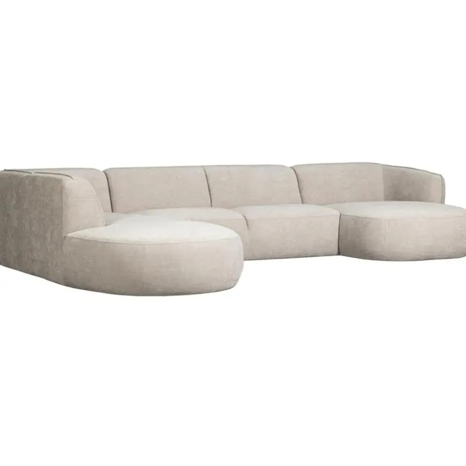 WOOOD Polly Bank Links- Polyester - Zand - 71x353x150/245
