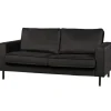 WOOOD Robin 2,5-Zits Bank - Fluweel - Grijs - 80x180x93