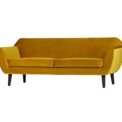 WOOOD Rocco 2-Zits Bank - Velvet - Oker - 75x187x82