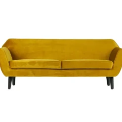 WOOOD Rocco 2-Zits Bank - Velvet - Oker - 75x187x82