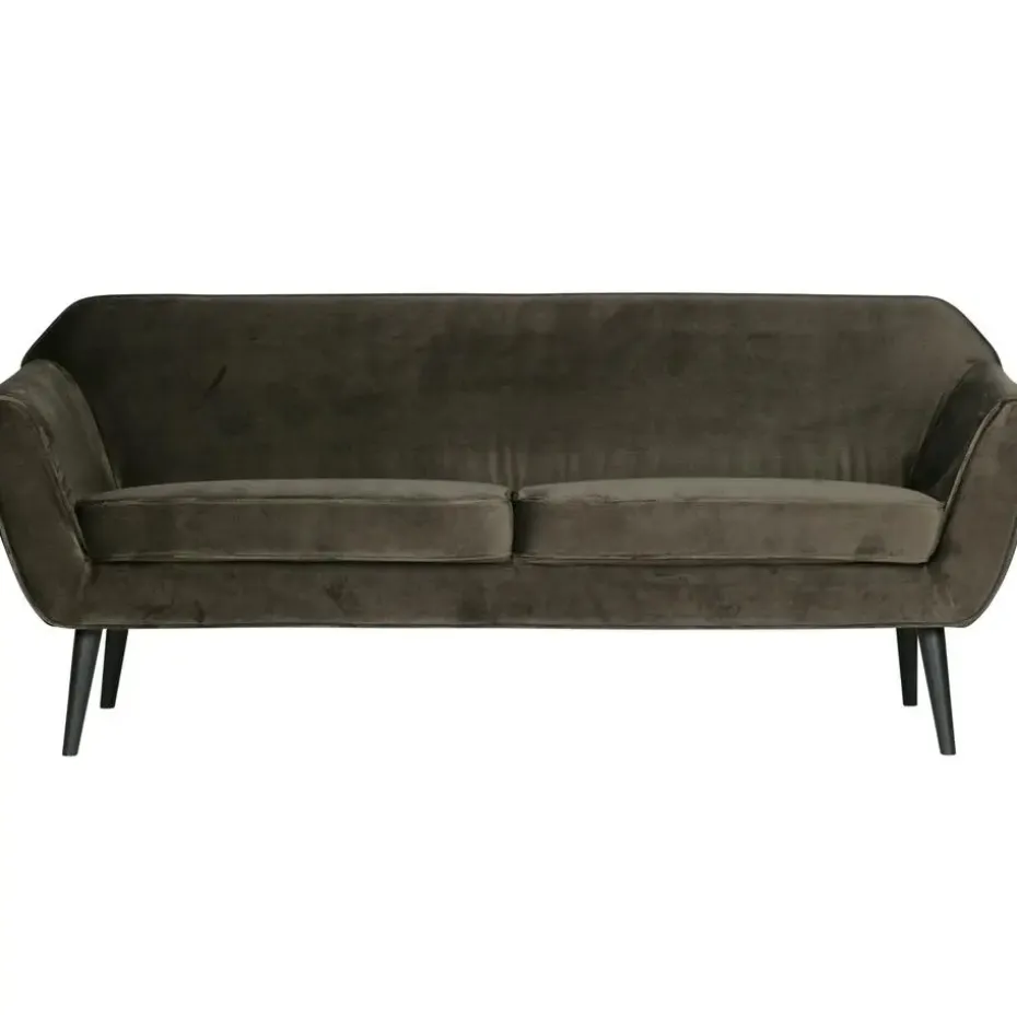 WOOOD Rocco 2-Zits Bank - Velvet - Warm Groen - 75x187x82
