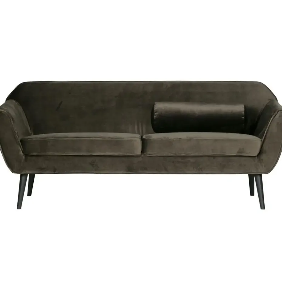 WOOOD Rocco 2-Zits Bank - Velvet - Warm Groen - 75x187x82