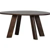 WOOOD Roundly Eetkamertafel - Mangohout - Walnoot - 76x160x110