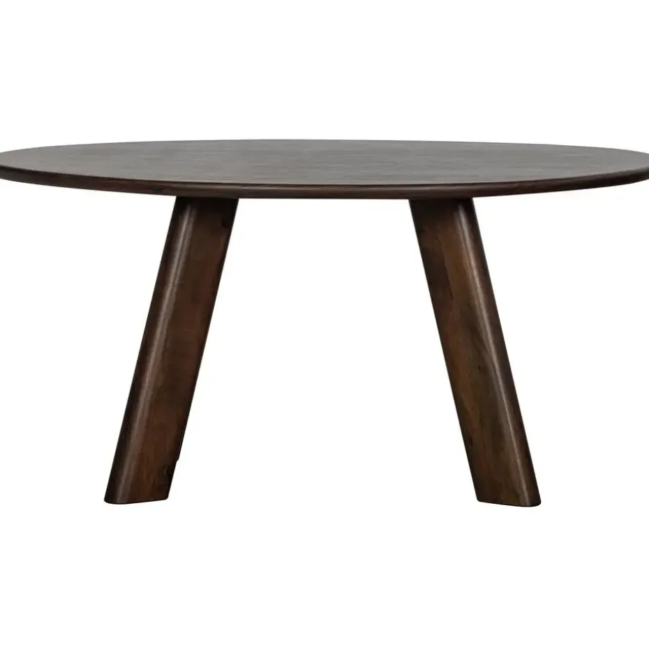WOOOD Roundly Eetkamertafel - Mangohout - Walnoot - 76x160x110