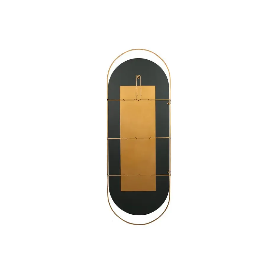 WOOOD Sanou Passpiegel Ovaal XL - Ijzer - Antique Brass - 168x60x1