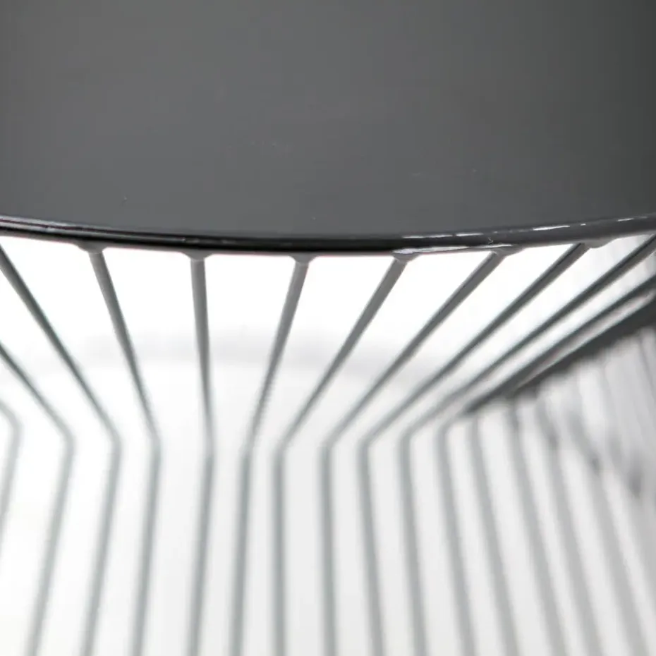 WOOOD Suus Bijzettafel - Metaal - Zwart - 46x Ø35