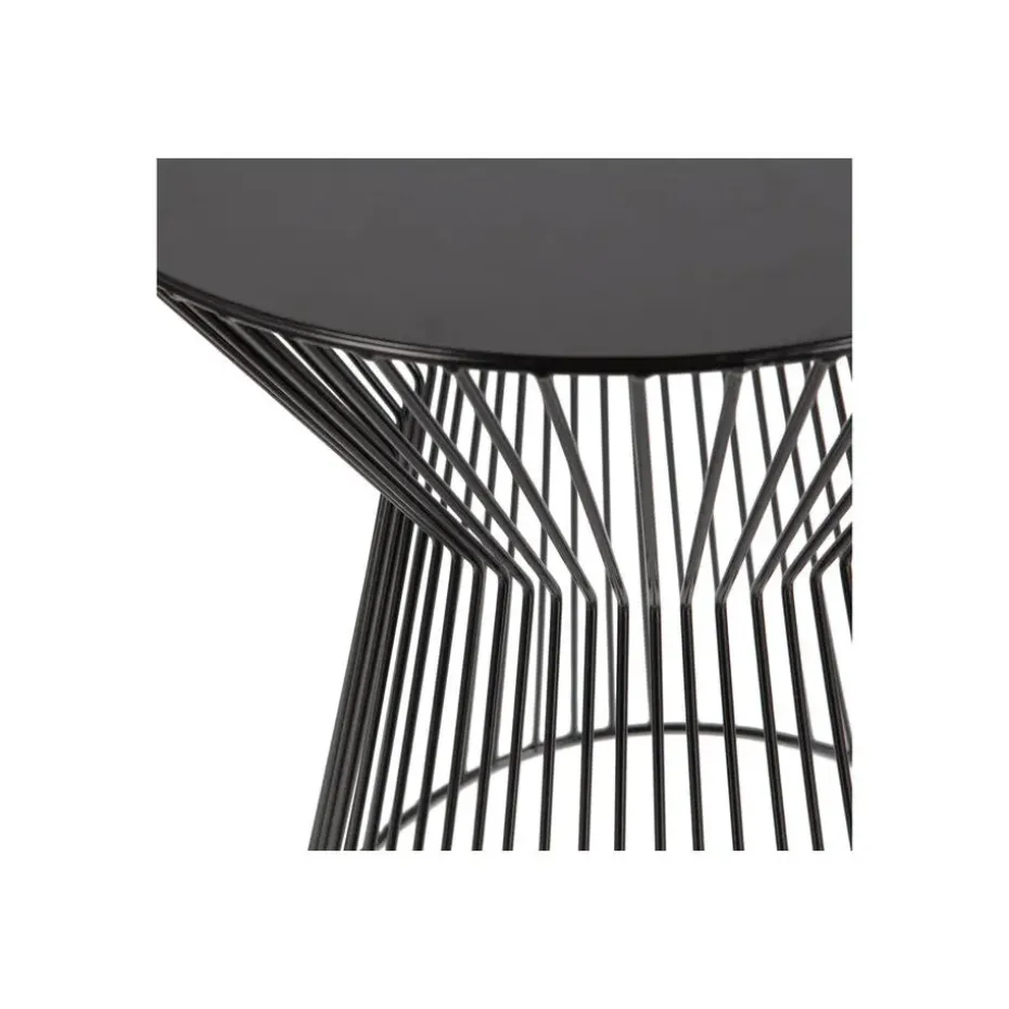 WOOOD Suus Bijzettafel - Metaal - Zwart - 46x Ø35