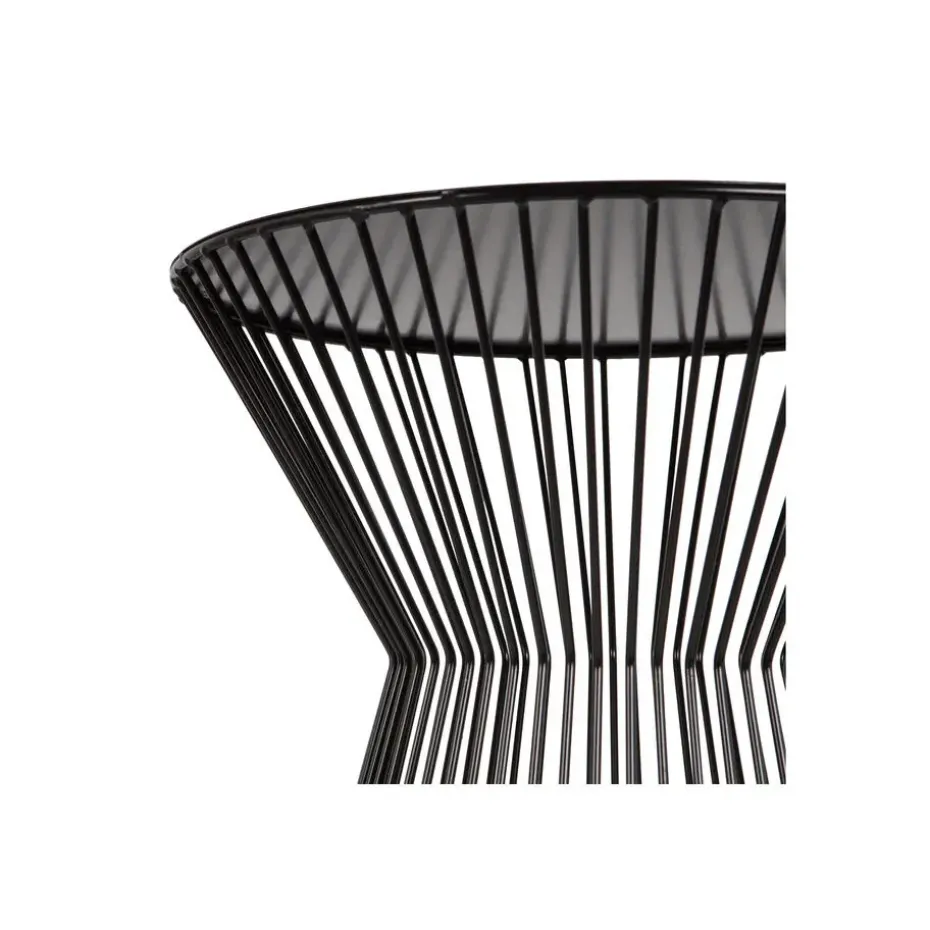 WOOOD Suus Bijzettafel - Metaal - Zwart - 46x Ø35