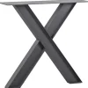 WOOOD Tablo Industrial X-poot 1 stuks - Metaal - Zwart - 72x79x10