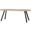 WOOOD Tablo Tafel Ovaal met 2-Standen Poot - Eiken/Metaal - 75x220x90