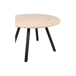 WOOOD Tablo Tafel Rond met 2-Standen Poot - Eiken/Metaal - 75x120x120