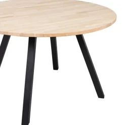 WOOOD Tablo Tafel Rond met 2-Standen Poot - Eiken/Metaal - 75x120x120