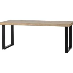 WOOOD Tablo Tafel Visgraat met U-Poot - Mango - 75x200x90