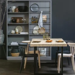 WOOOD Tablo Tafel Visgraat met U-Poot - Mango - 75x200x90