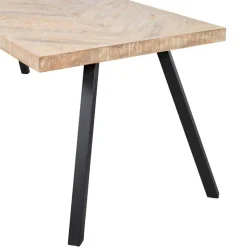 WOOOD Tablo Tafel Visgraat met 2-standen Poot - Mango - 75x180x90