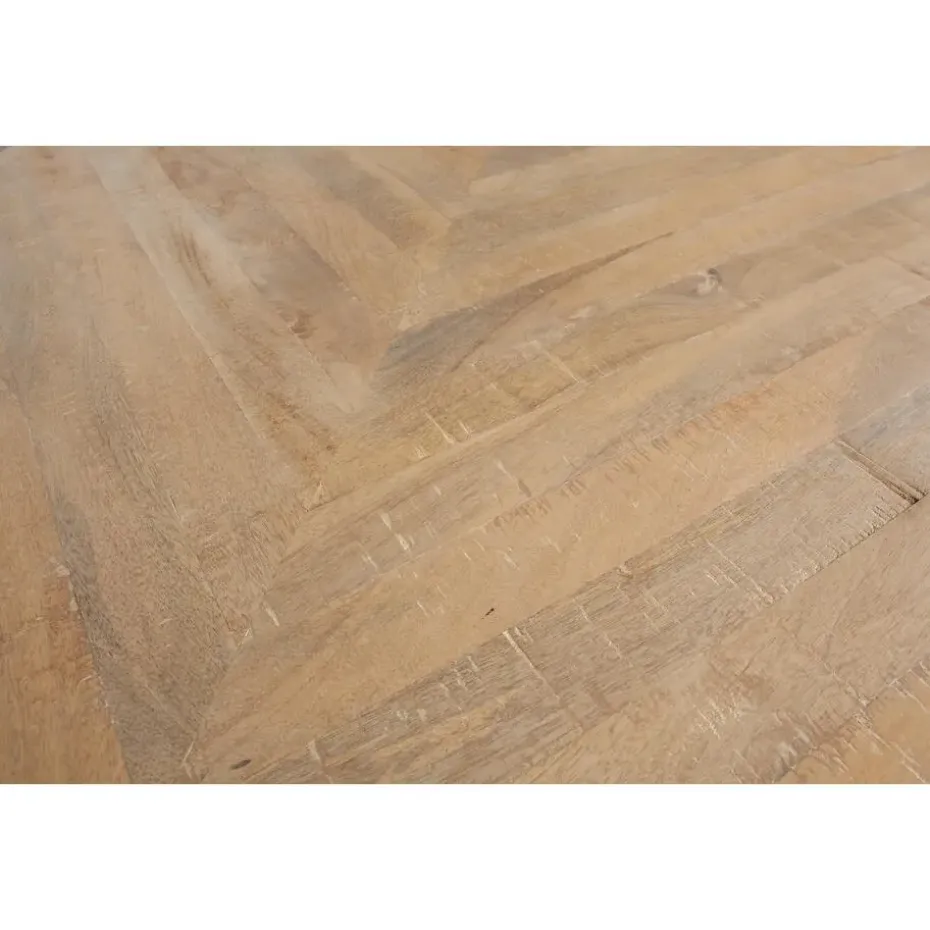 WOOOD Tablo Tafel Visgraat met 2-standen Poot - Mango - 75x180x90