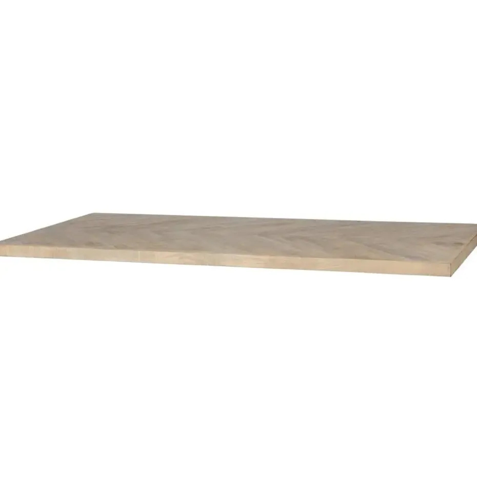 WOOOD Tablo Tafelblad - Mango Visgraat - White Wash - 5,5x200x90