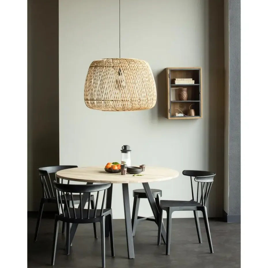 WOOOD Tablo Tafelblad Rond - Eiken - Onbehandeld - 2,4x120x120