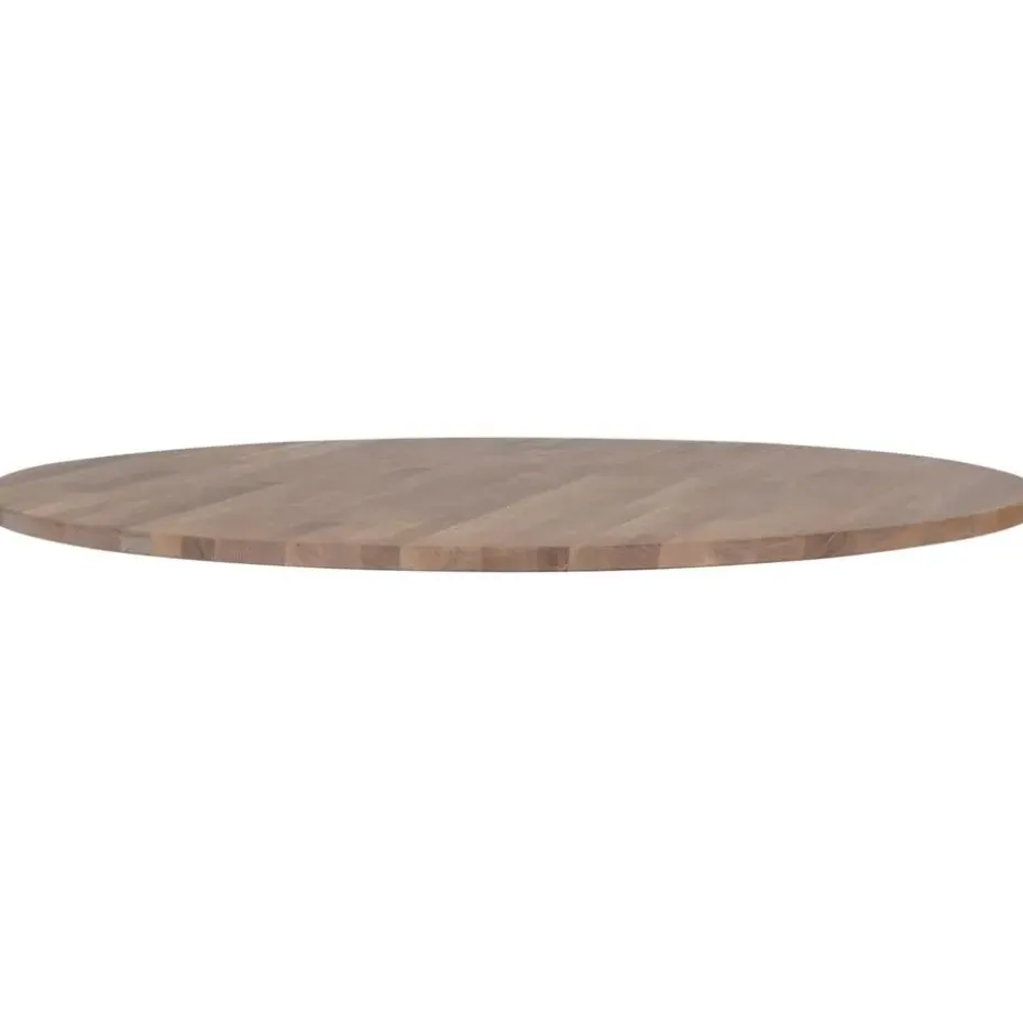 WOOOD Tablo Tafelblad Rond - Eiken - Grijze Olie - 2,4x120x120