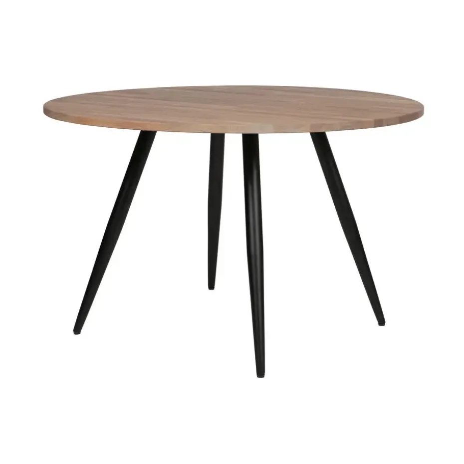 WOOOD Tablo Tafelblad Rond - Eiken - Grijze Olie - 2,4x120x120