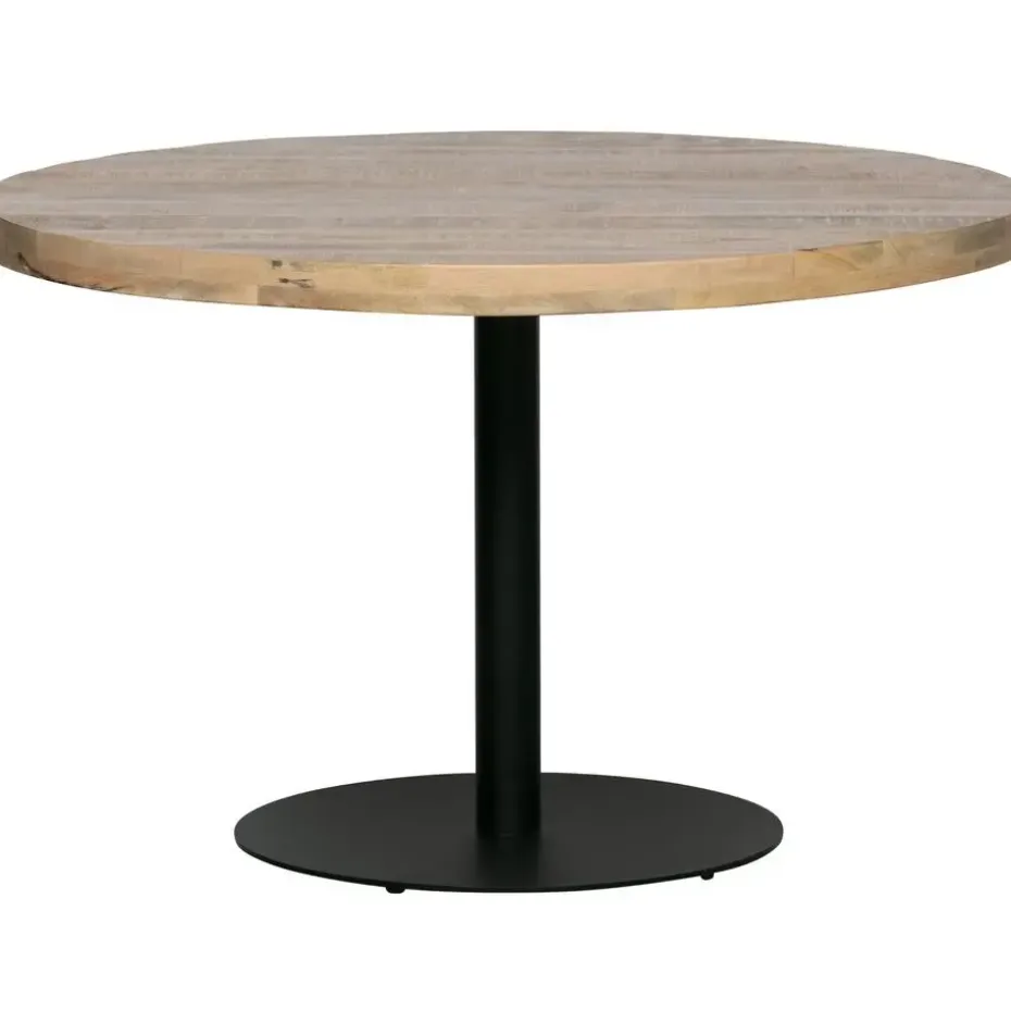 WOOOD Tablo Tafelblad Rond - Mango - White Wash - 120x120