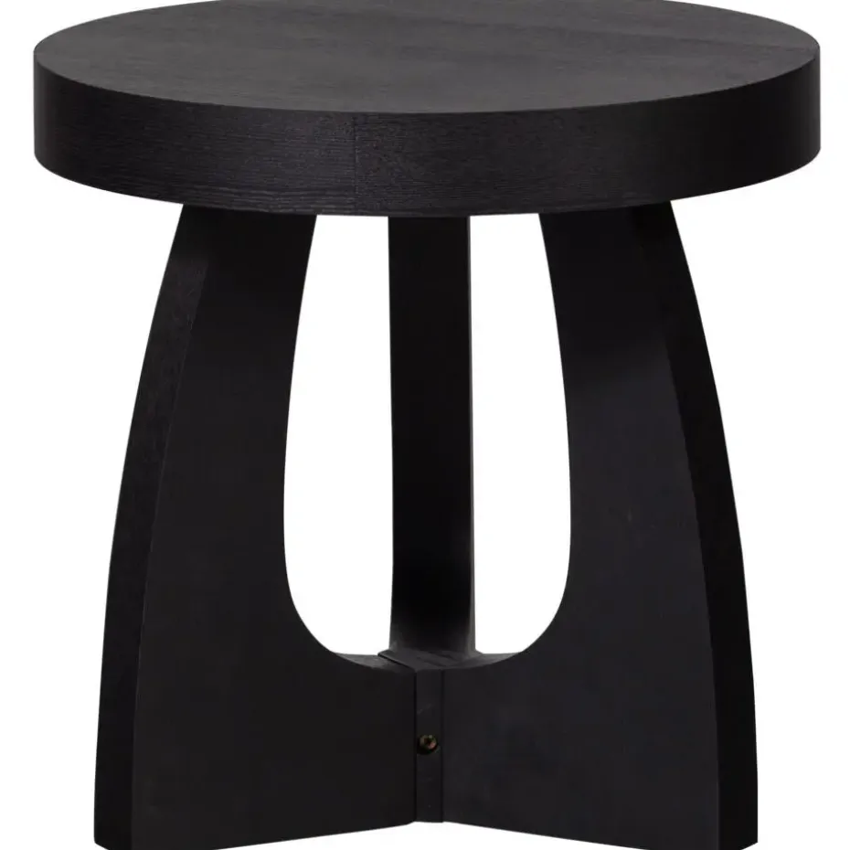 WOOOD Tala Bijzettafel - MDF Fineer - Zwart - 45x45x45