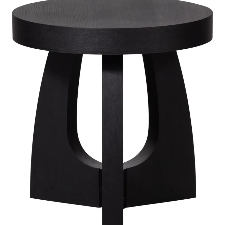 WOOOD Tala Bijzettafel - MDF Fineer - Zwart - 45x45x45