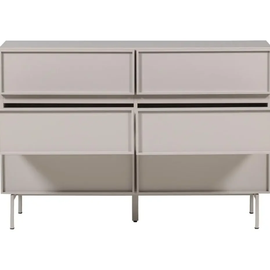 WOOOD Tours Ladekast 6 Lades - Melamine/ MDF - Zand - 80x120x42