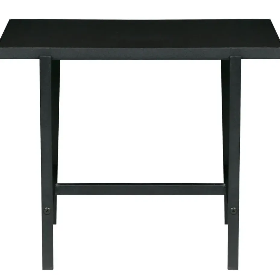 WOOOD Turn Around Bijzettafel - Hout/Metaal - Zwart - 40x50x44