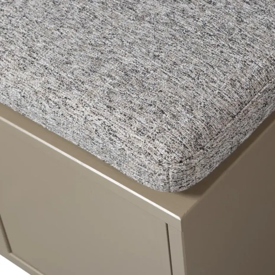 WOOOD Turner Opbergbank Incl. Kussen- Grenen - Mud - 47x80x44