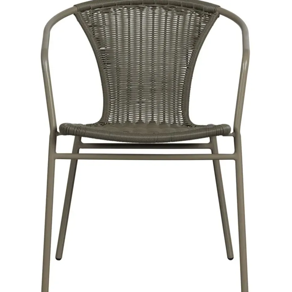 WOOOD Weston Stoelen Buiten - Rattan/Metaal - Jungle - Set van 4