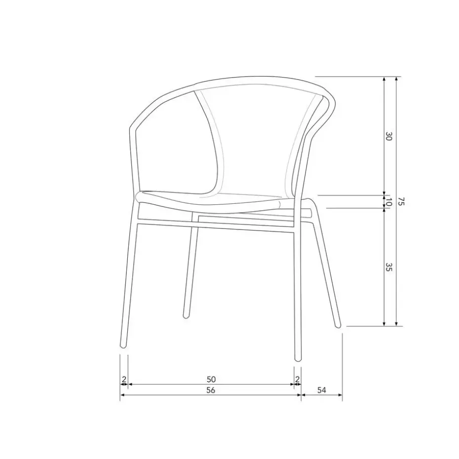WOOOD Weston Stoelen Buiten - Rattan/Metaal - Jungle - Set van 4